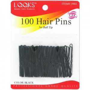 Ebo 1 3/4" Hair Pin No Ball Tip 100ct Black Ebo 1 3/4" Hair Pin No Ball Tip 100ct Black