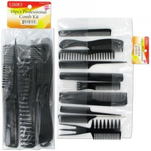 Ebo 10pc Professional Comb Set Black Color