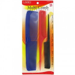 Ebo 9" Comb/bone Tail Comb/rat Tail Comb Set