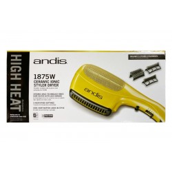 Andis Ceramic Ionic Styler Side Dryer 1875 W Gold 3 Attachment  