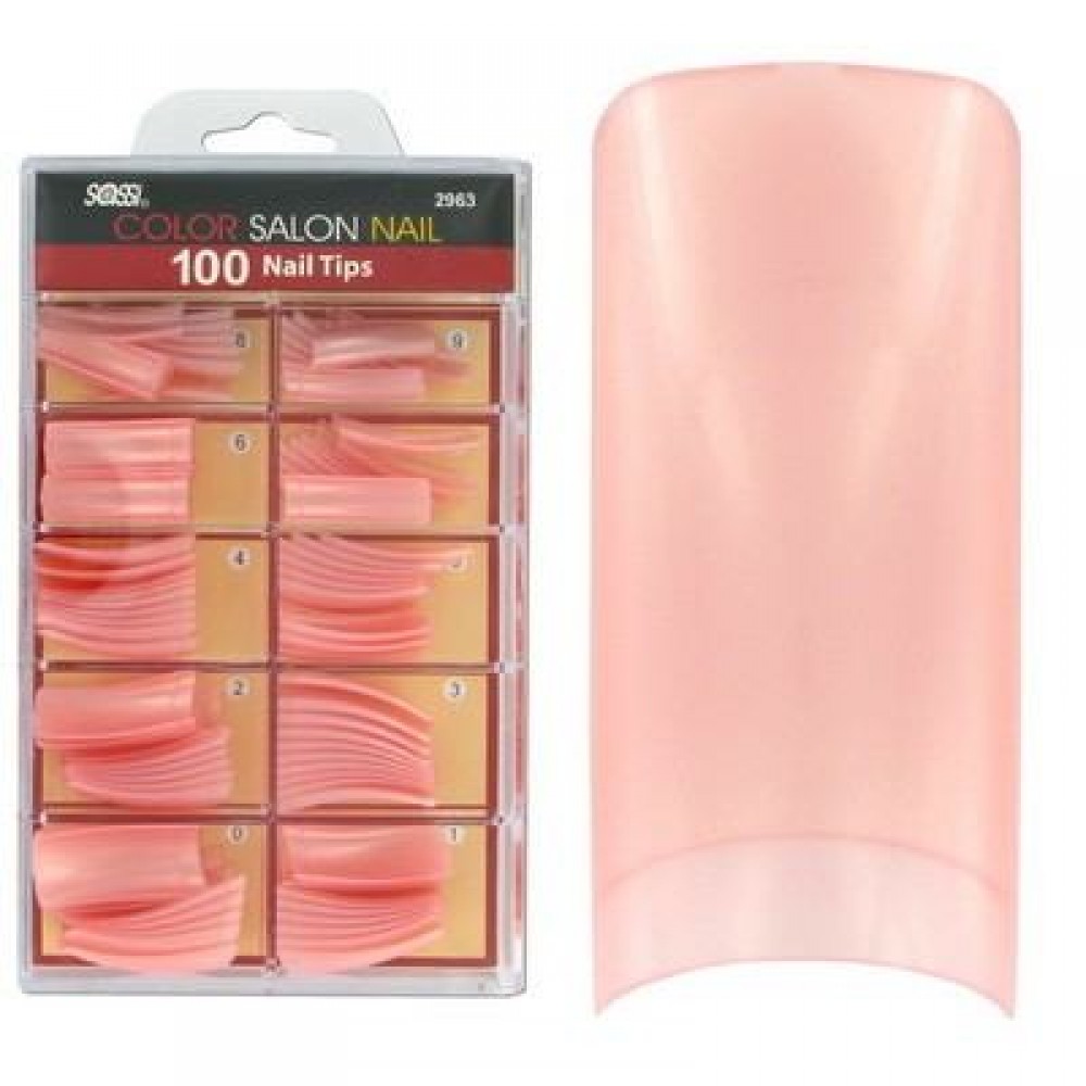 Ebo Sassi 100 Tip Pink-pearl Salon Nail