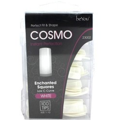 Ebo Be You Cosmo Square Nail 100 Tips/pk - White Ebo Be You Cosmo Square Nail 100 Tips/pk - White