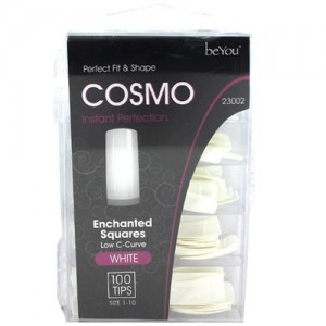Ebo  Be You Cosmo Square Nail 100 Tips/pk - White