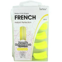 Ebo Be You Salon Color Nail French 100 Tips/pk - Neon Yellow Ebo Be You Salon Color Nail French 100 Tips/pk - Neon Yellow