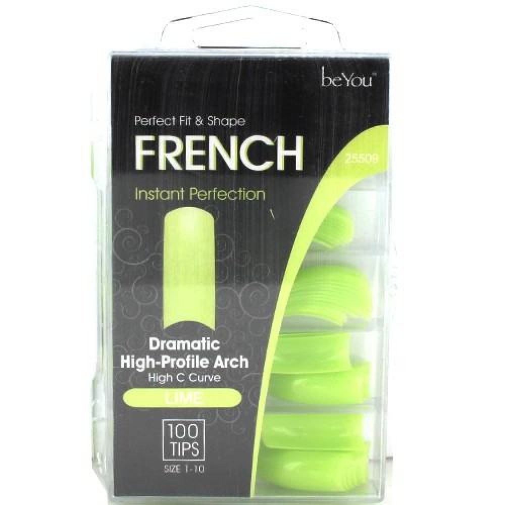 Ebo Be You Salon Color Nail French/royal 100tip/pk Lime