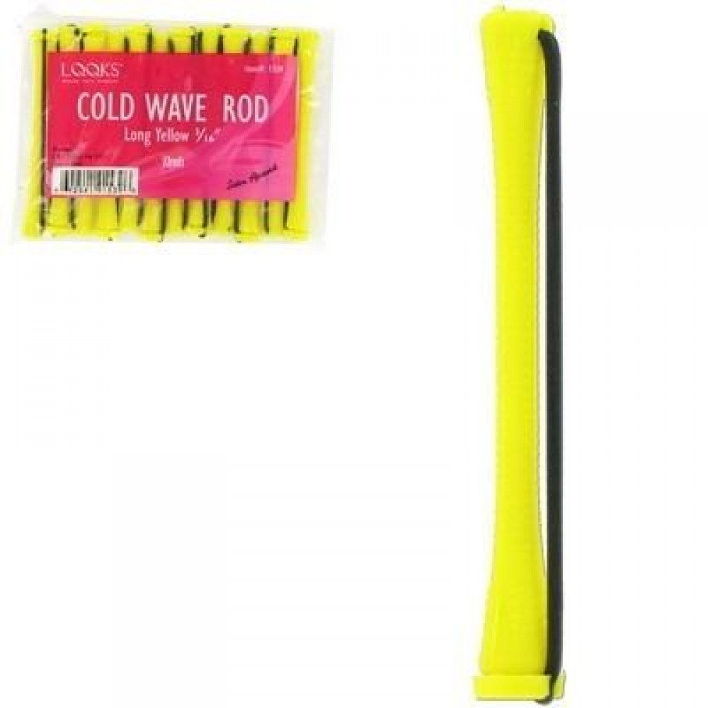 Cold Wave Rods Long Yellow(12pk-12pc-144pcs Total)