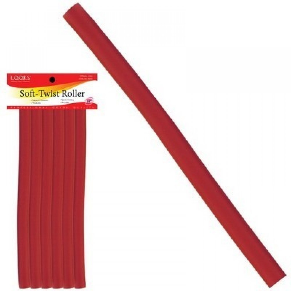 10 Soft-twist Roller 6ct Red