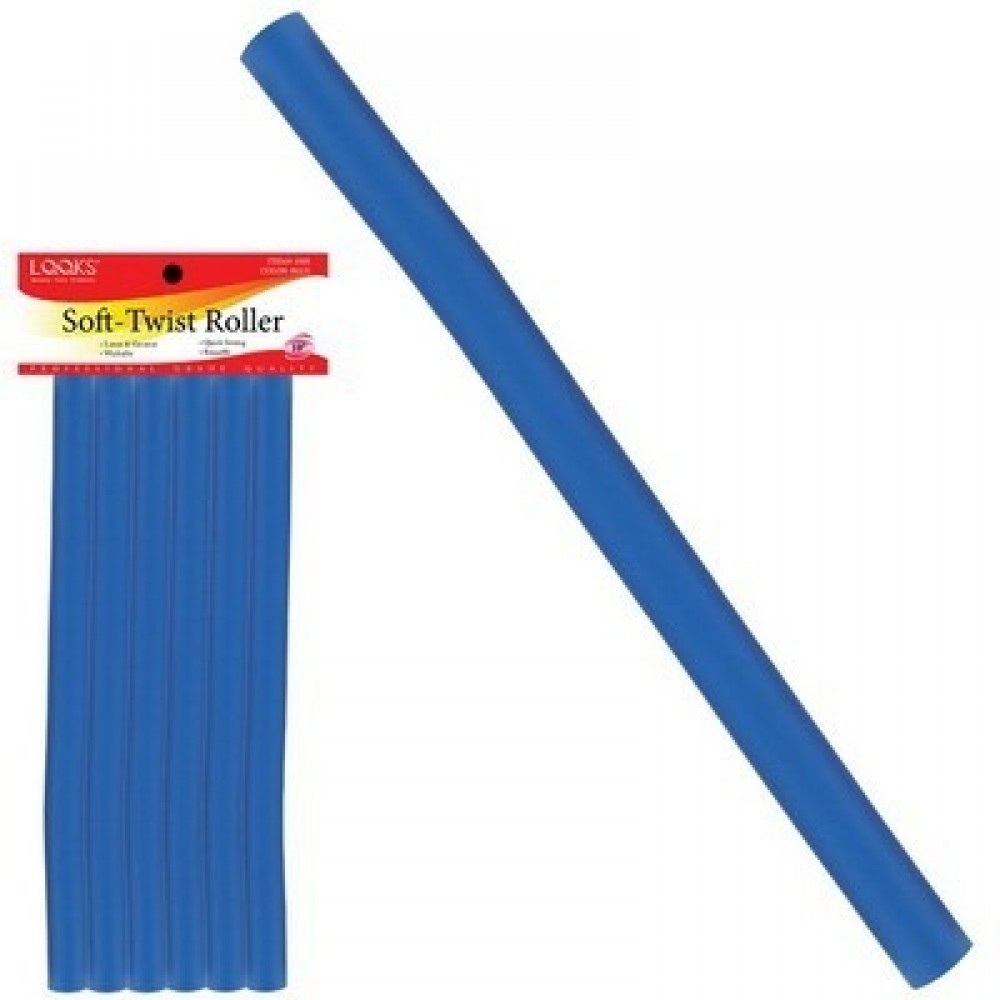 10 Soft-twist Roller 6ct Blue
