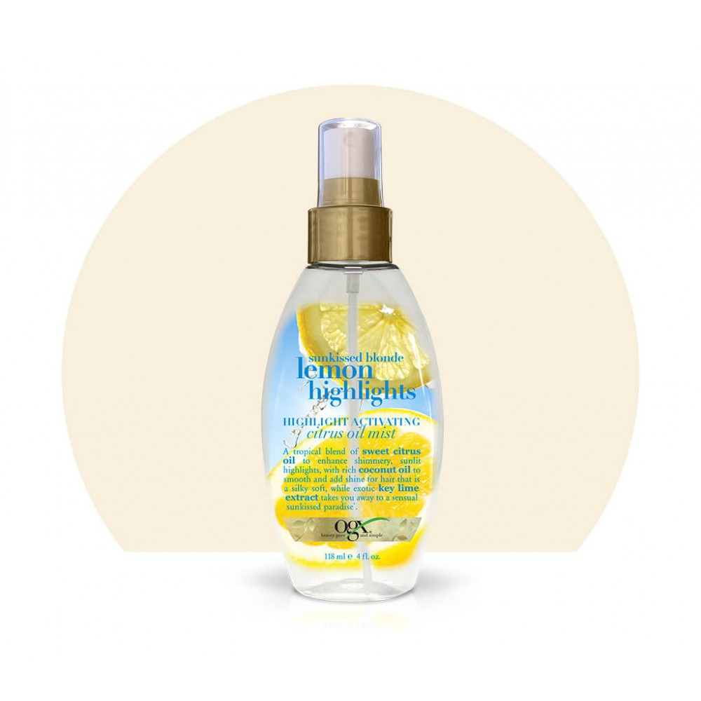 ogx sunkissed blonde lemon highlights highlight activating citrus oil