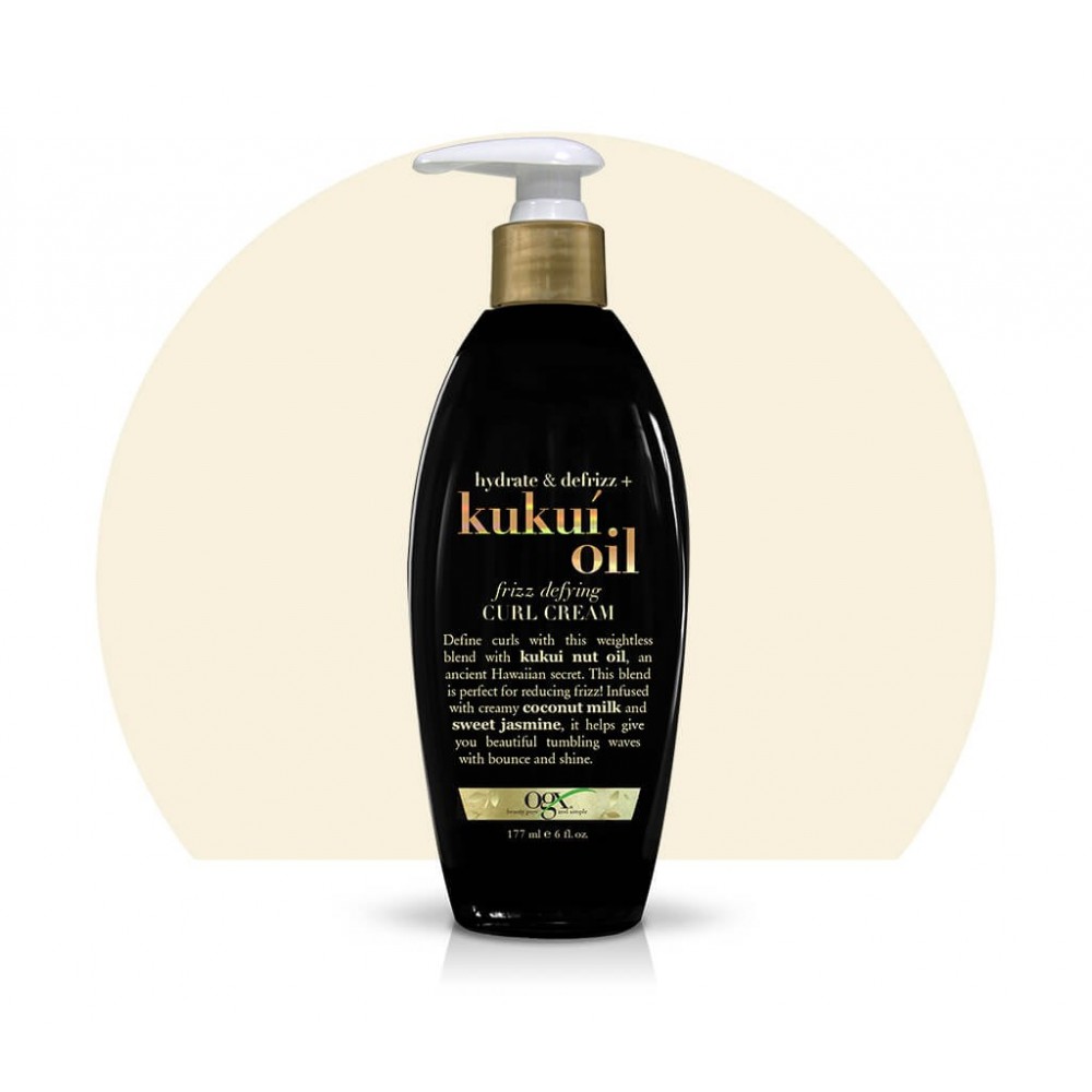 ogx hydrate & defrizz + kukui oil frizz defying curl cream ogx hydrate & defrizz + kukui oil frizz defying curl cream