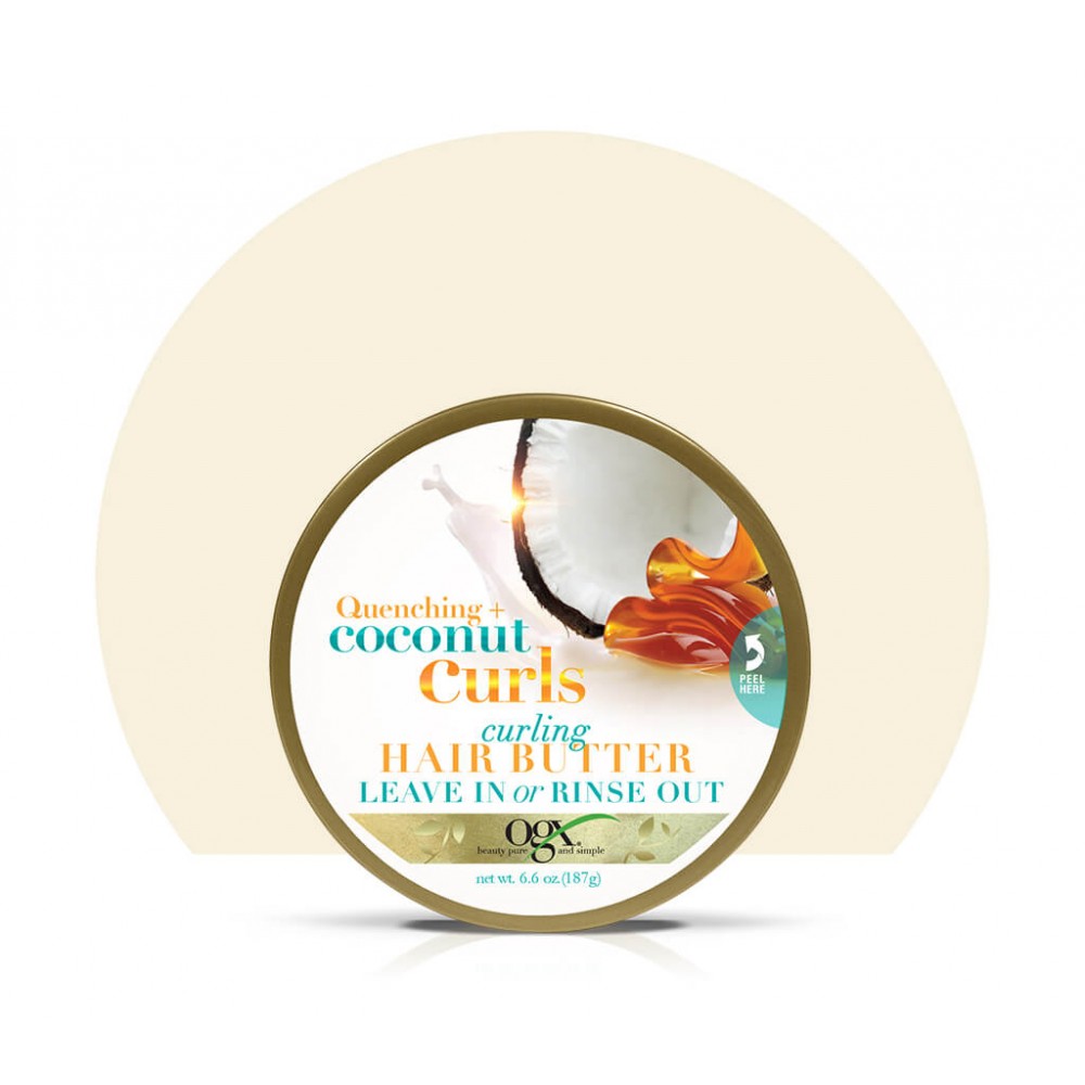 Ogx Quenching + Coconut Curls Curling Hair Butter Leave In And Rinse Out