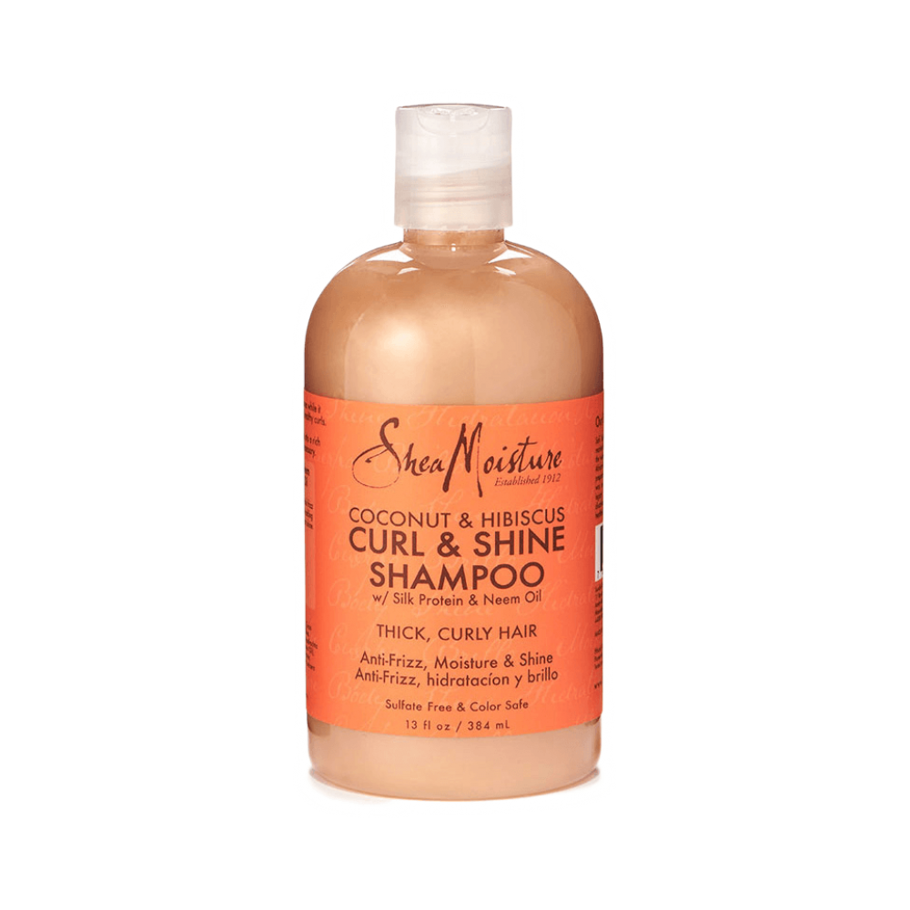 shea moisture coconut & hibiscus curl & shine shampoo 13oz