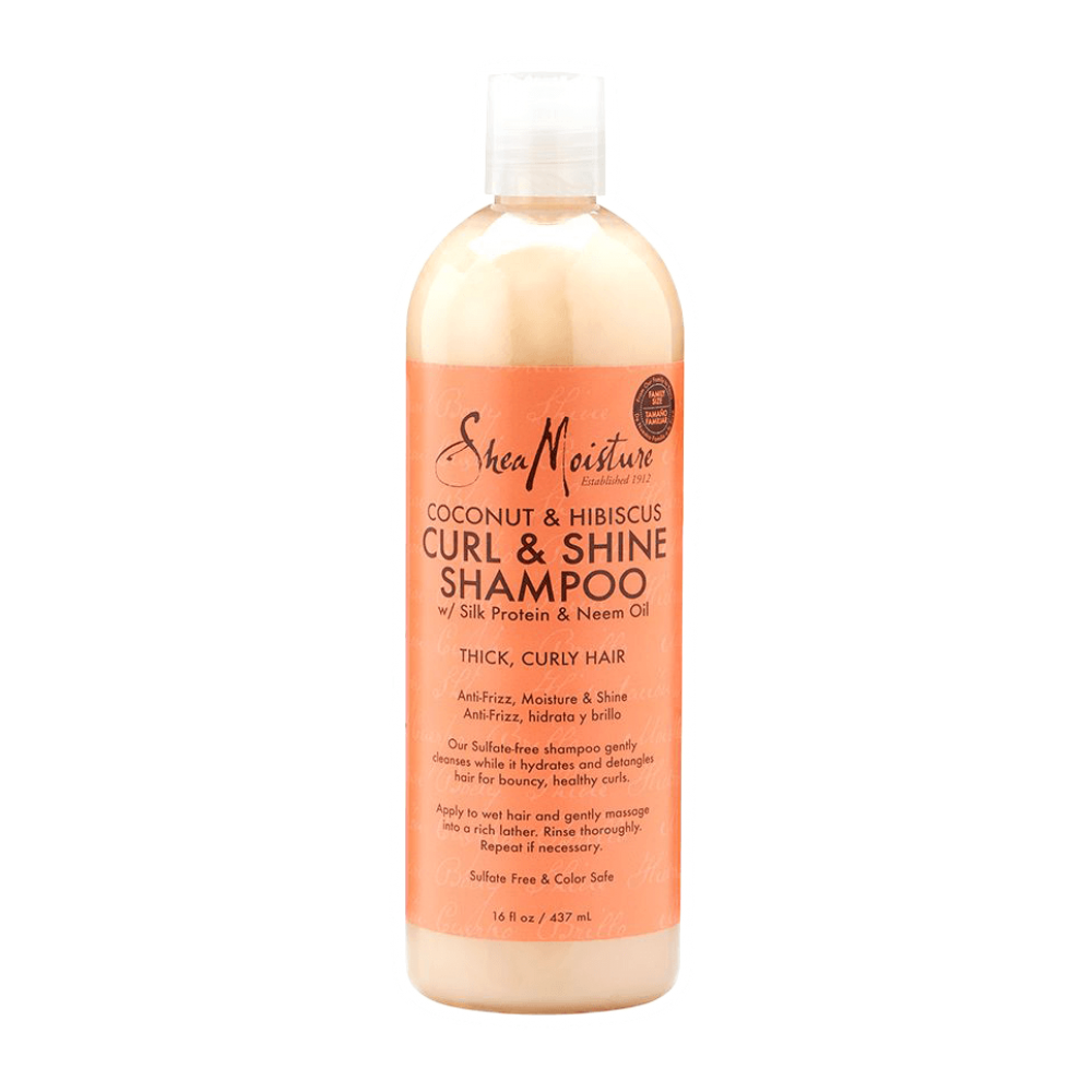 shea moisture coconut & hibiscus curl & shine shampoo 16oz