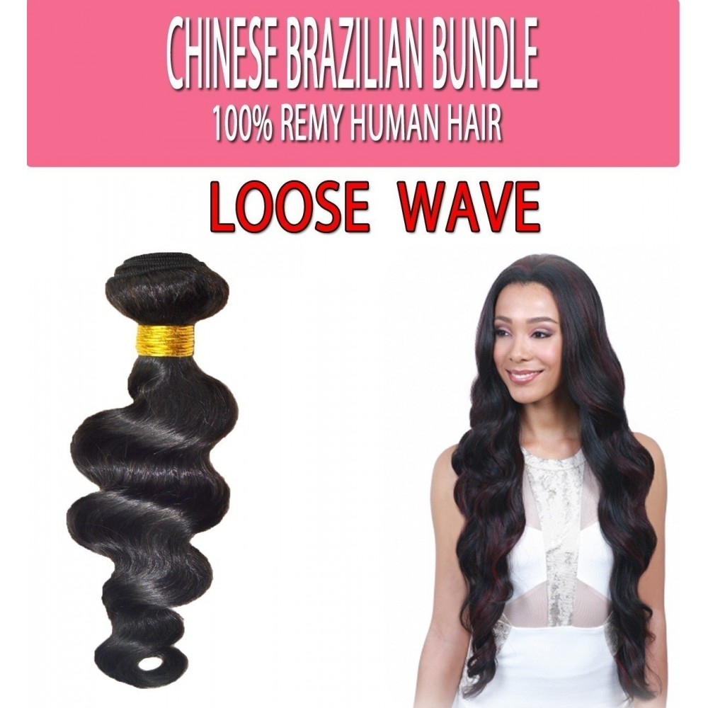 Brazilian Unprocessed 100% Virgin Remy Human Hair Weave Loose Wave