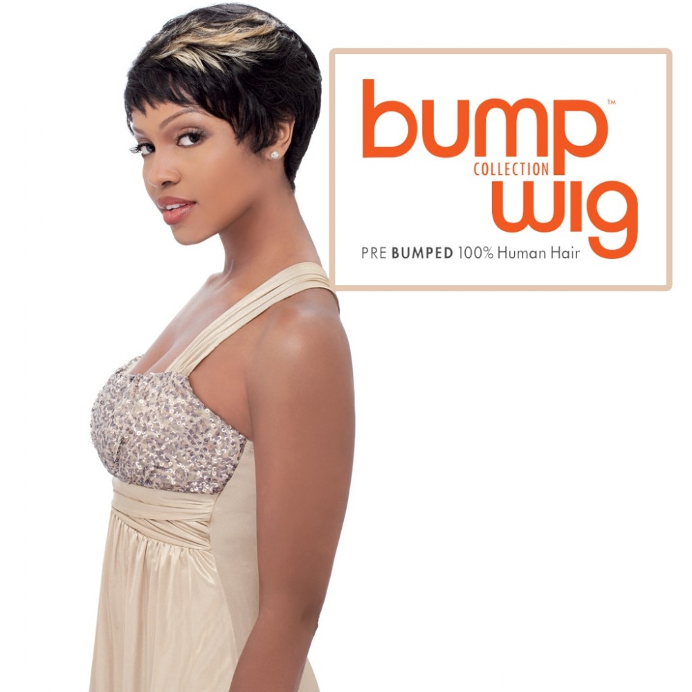 SENSATIONNEL BUMP WIG 100% HUMAN HAIR FULL WIG EASY 27