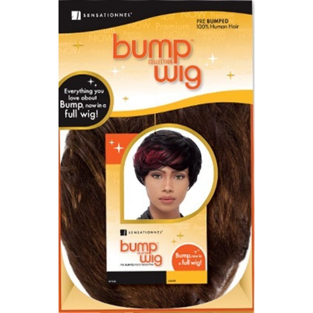 SENSATIONNEL BUMP WIG 100% HUMAN HAIR FULL WIG FEATHER CHARM