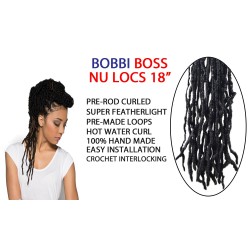 Bobbi Boss Synthetic Hair Crochet Braids Loop Nu Locs 18" Bobbi Boss Synthetic Hair Crochet Braids Loop Nu Locs 18"