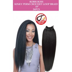 Bobbi Boss Synthetic Hair Crochet Braid Loop Kinky Perm 18" Bobbi Boss Synthetic Hair Crochet Braid Loop Kinky Perm 18"