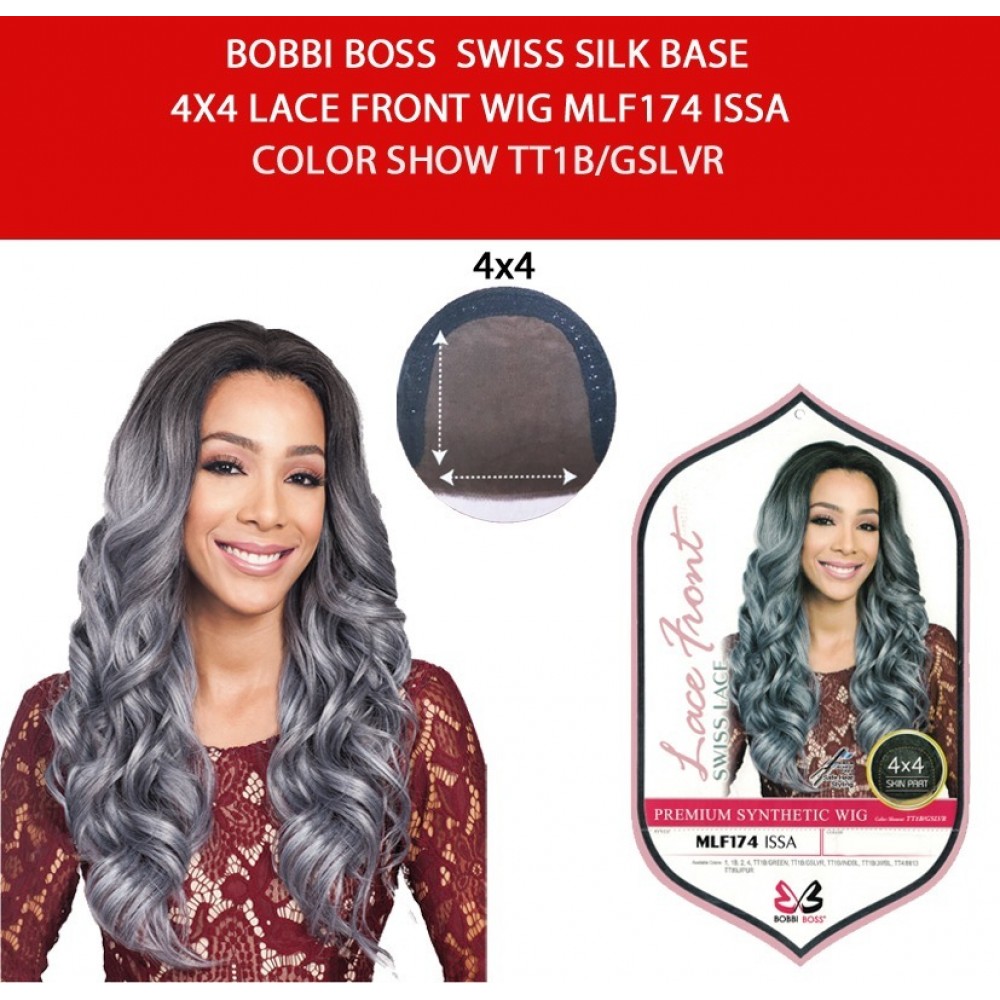 Bobbi Boss Synthetic Swiss Silk Base 4x4 Lace Front Wig Mlf174 Issa