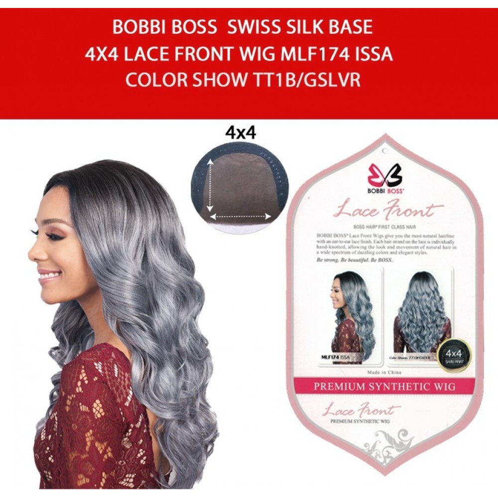 Bobbi Boss Synthetic Swiss Silk Base 4x4 Lace Front Wig Mlf174 Issa