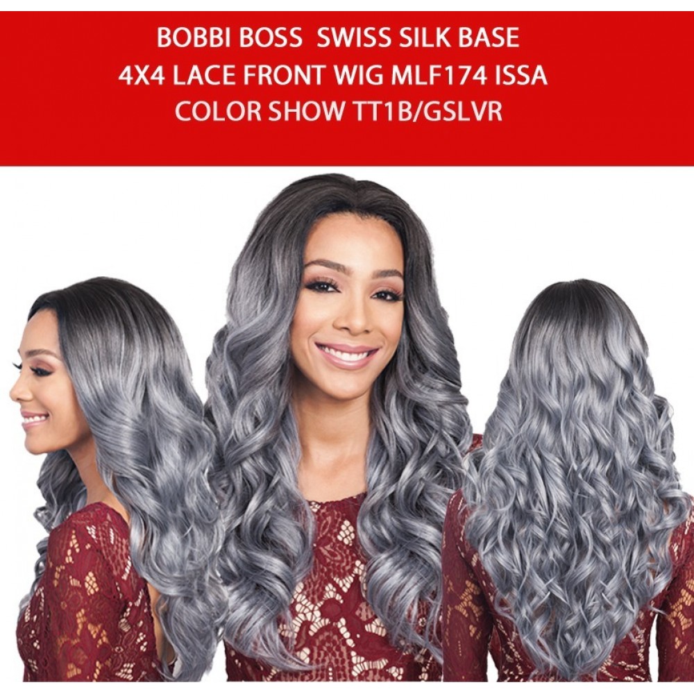 Bobbi Boss Synthetic Swiss Silk Base 4x4 Lace Front Wig Mlf174 Issa