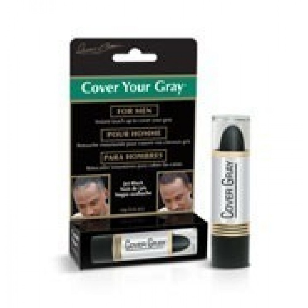 cover your gray hair men's touch-up stick - jet black cover your gray hair mens touch-up stick - jet black