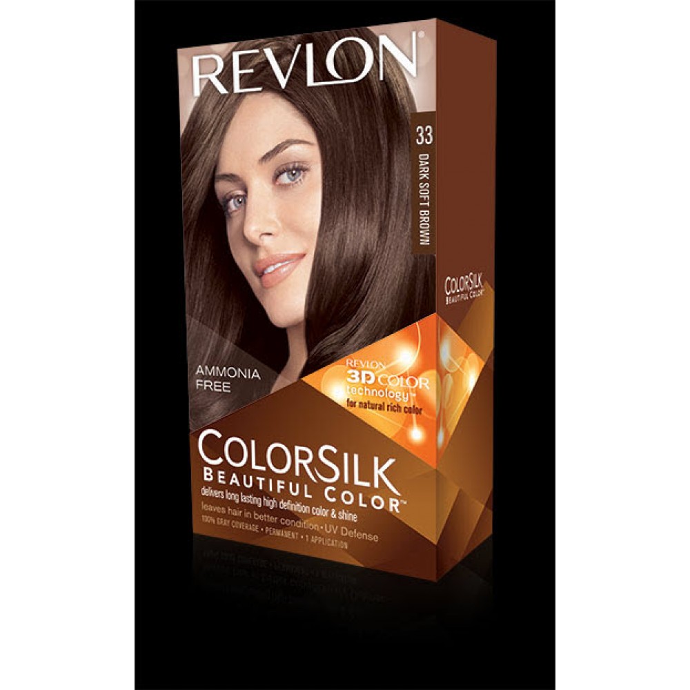 Revlon Colorsilk Beautiful Color Permanent Hair #33 Dark Soft Brown