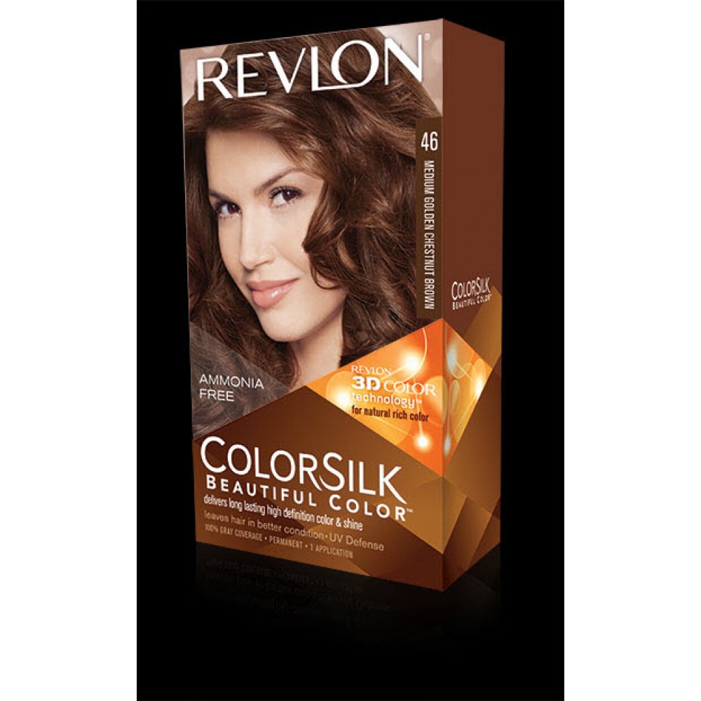 Revlon Colorsilk Beautiful Color Permanent Hair #46 Medium Golden Chestnut Brown