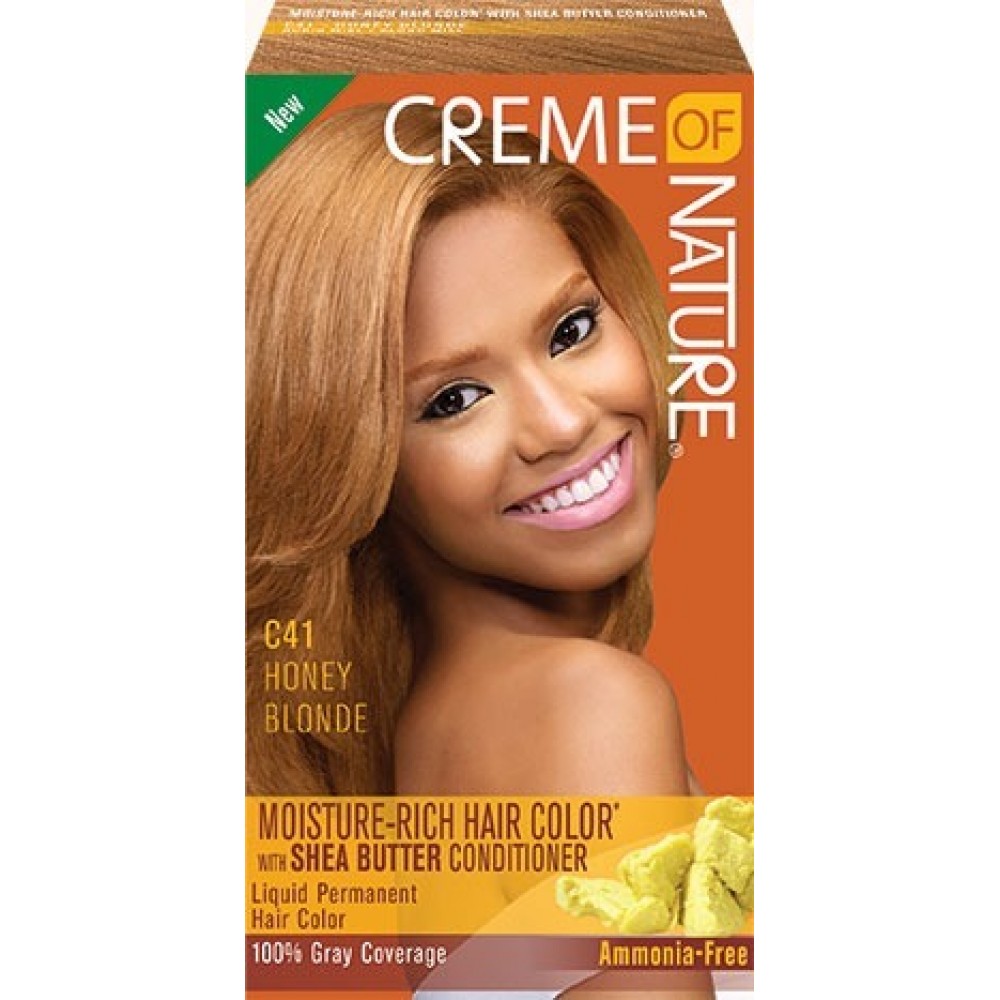 creme of nature exotic shine color #c41 - honey blonde