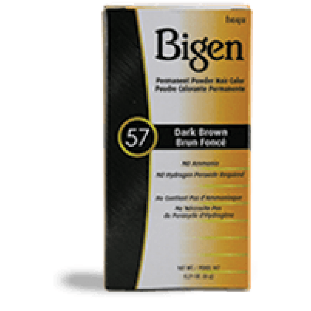 bigen permanent powder hair color #57 dark brown