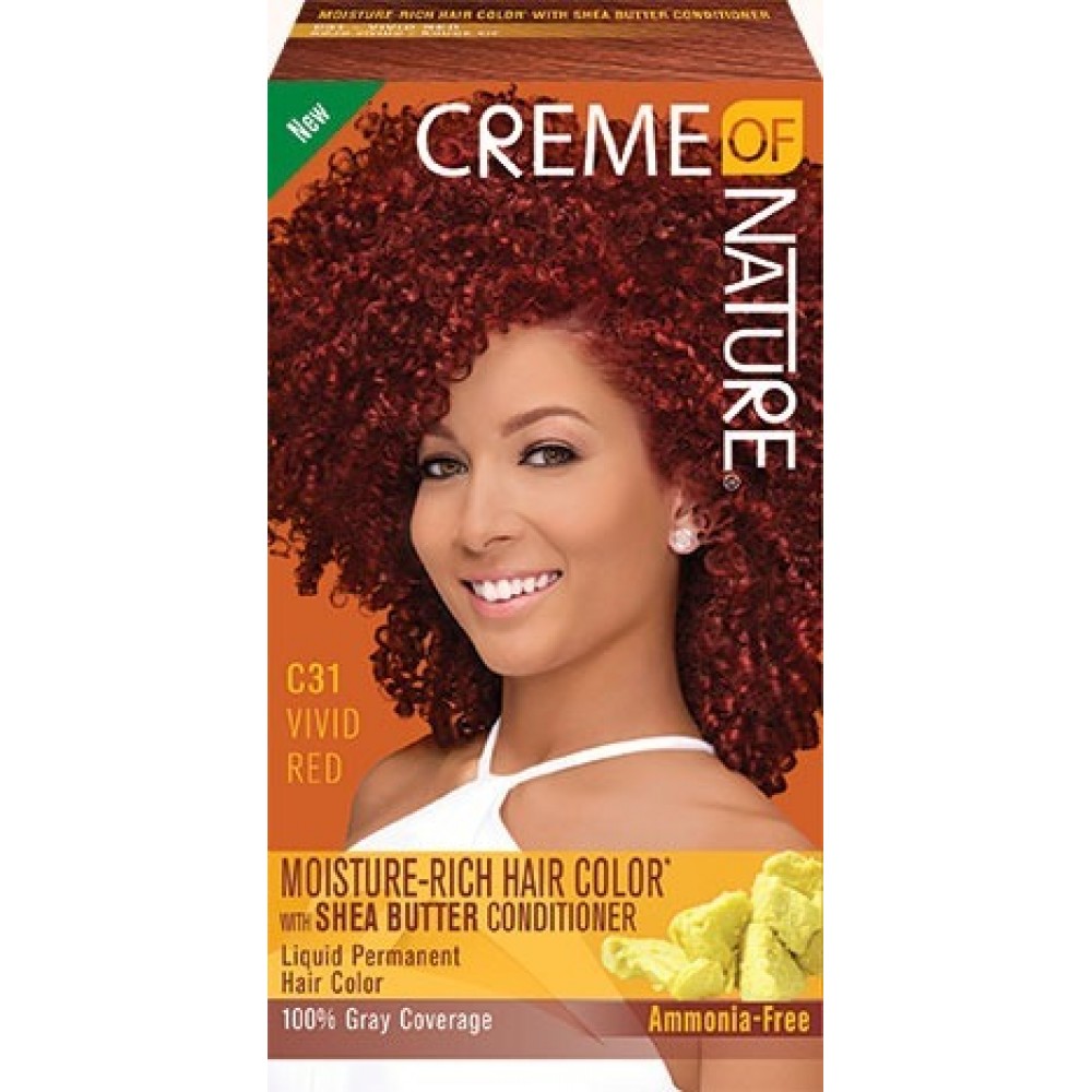 creme of nature exotic shine color #c31 - vivid red