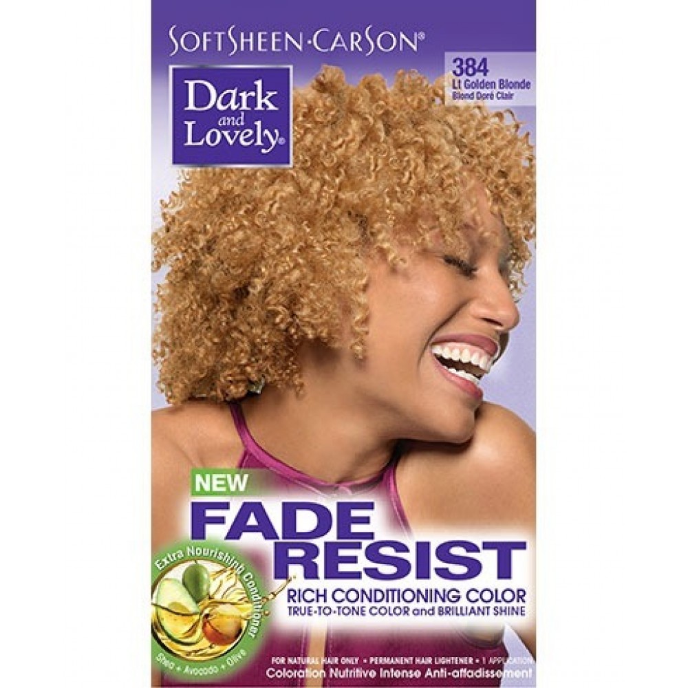 dark and lovely fade resistant rich conditioning color  #384 - light golden blonde