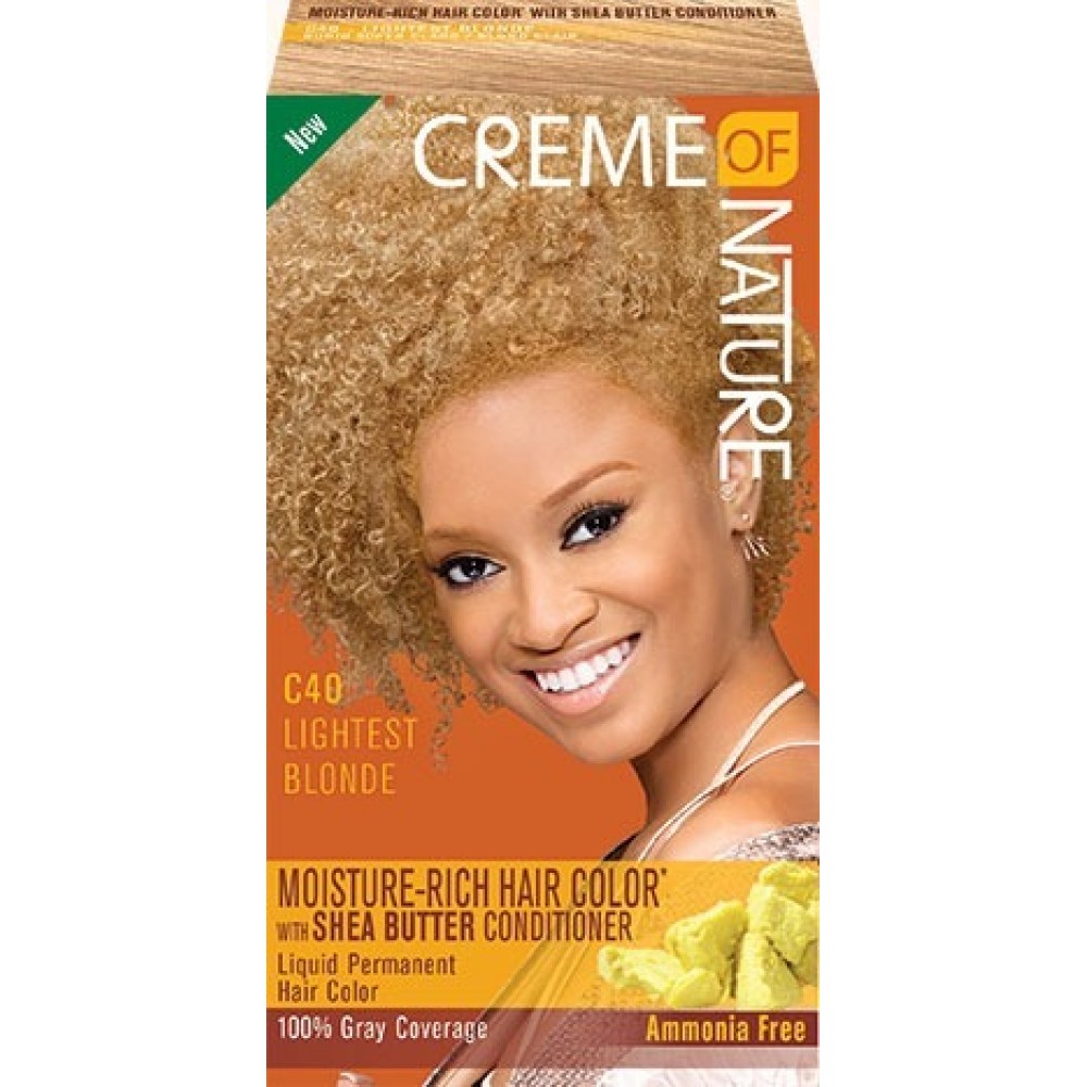 creme of nature exotic shine color #c40 - lightest blonde