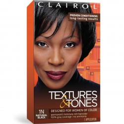 Clairol Textures & Tones Permanent Moisture-rich Hair Color #1n - Natural Black Clairol Textures & Tones Permanent Moisture-rich Hair Color #1n - Natural Black