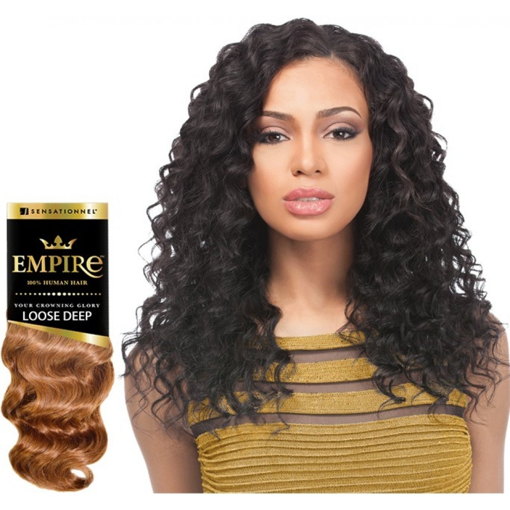 sensationnel empire loose deep 100% human hair weave 14