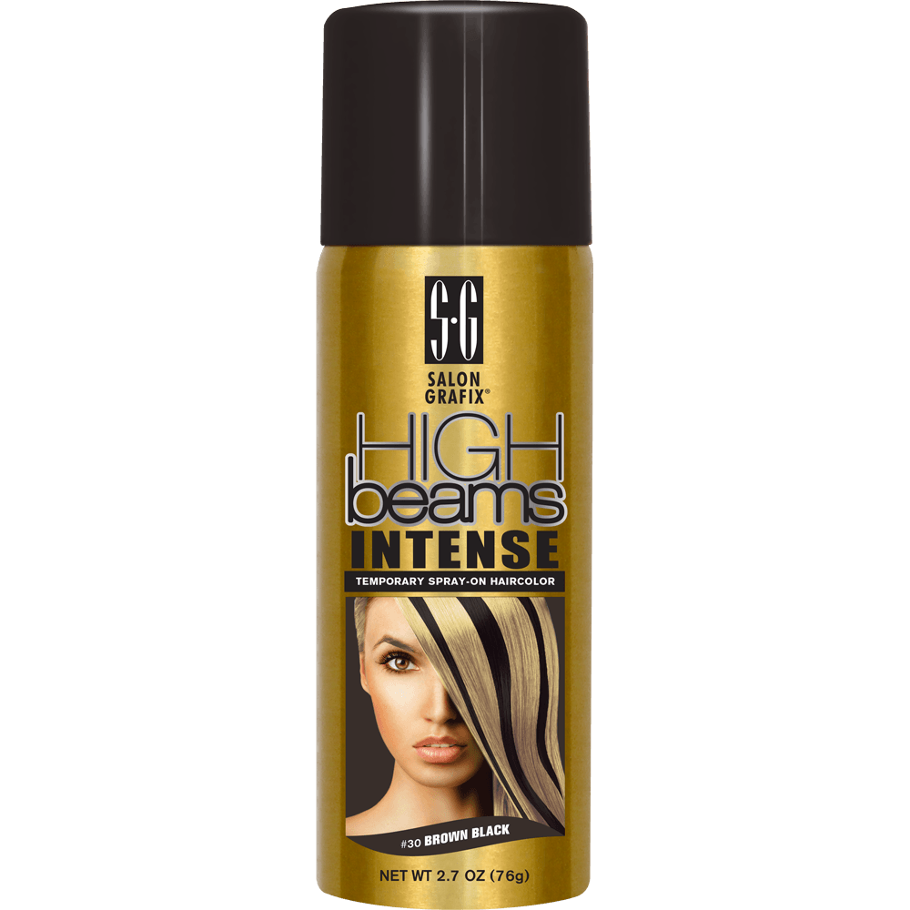 high beams intense temporary spray-on hair color - brown black