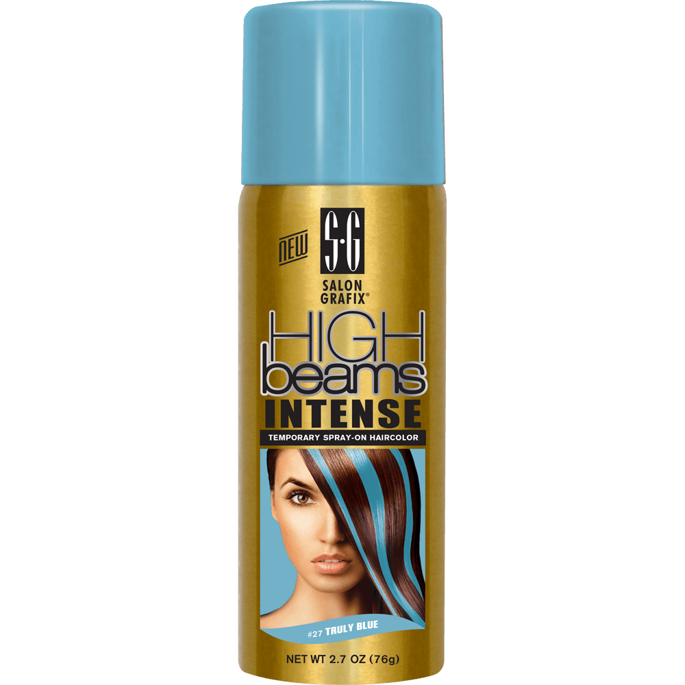 high beams intense temporary spray-on hair color - truly blue