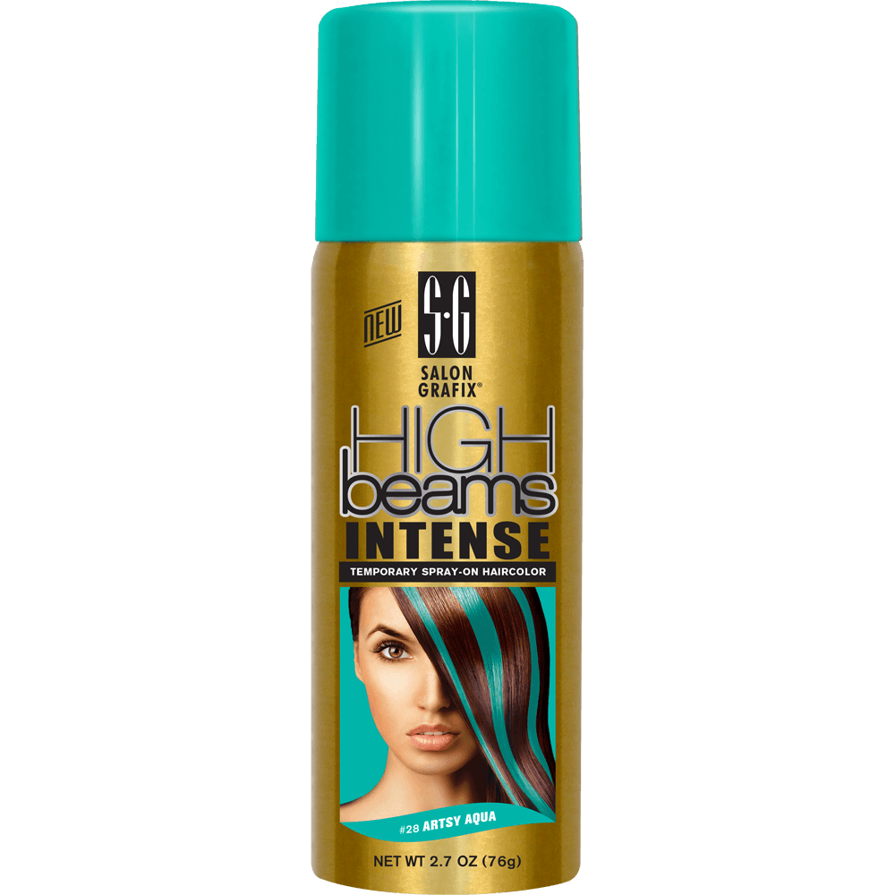 high beams intense temporary spray-on hair color - artsy aqua