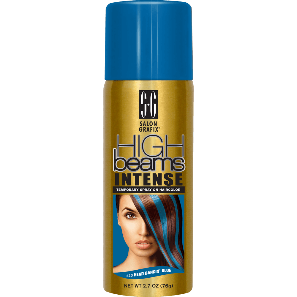 high beams intense temporary spray-on hair color - bangin blue
