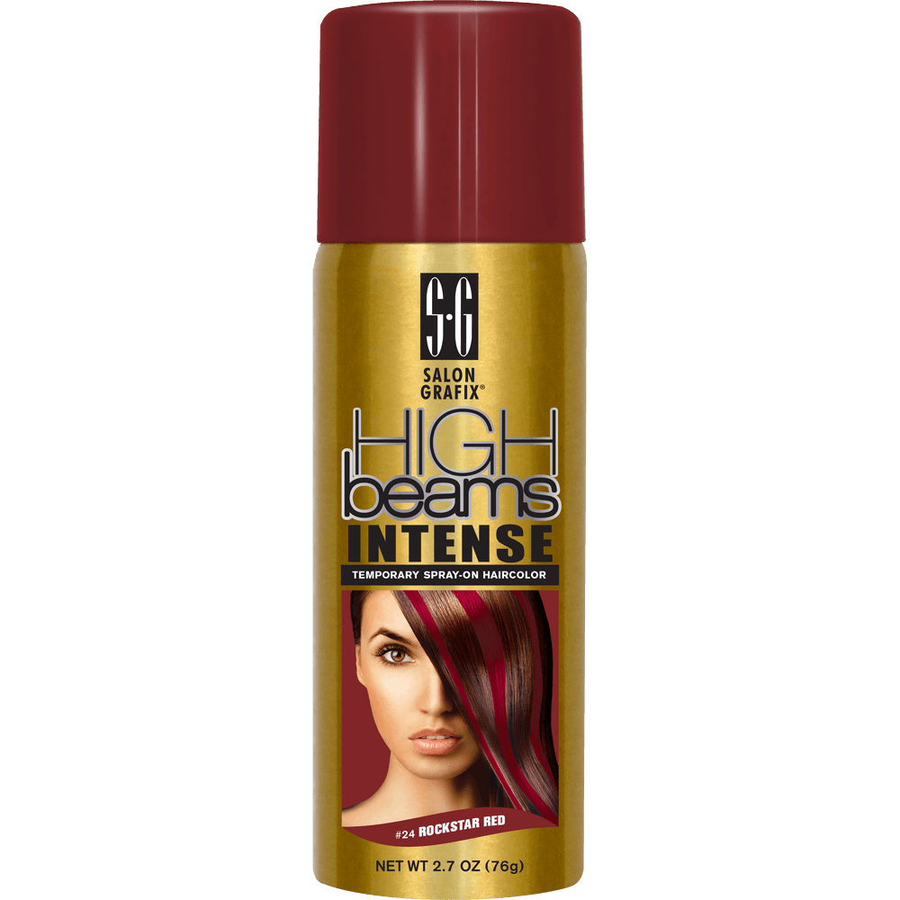 high beams intense temporary spray-on hair color - rockstar red