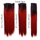 18" clip in - 7pcs synthetic hair extension -straight- black bur pastel(p1b/99j/bur) 18 clip in - 7pcs synthetic hair extension -straight- black bur pastel(p1b/99j/bur)