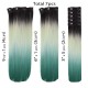 18" clip in - 7pcs synthetic hair extension -straight- black grey green pastel(p1b/lm/m) 18 clip in - 7pcs synthetic hair extension -straight- black grey green pastel(p1b/lm/m)