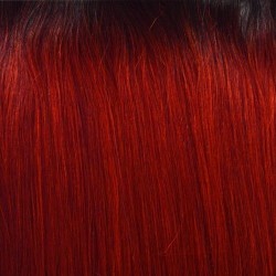 18" clip in - 7pcs synthetic hair extension -straight- black bur pastel(p1b/99j/bur)