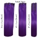 18 clip in - 7pcs synthetic hair extension -straight - purple