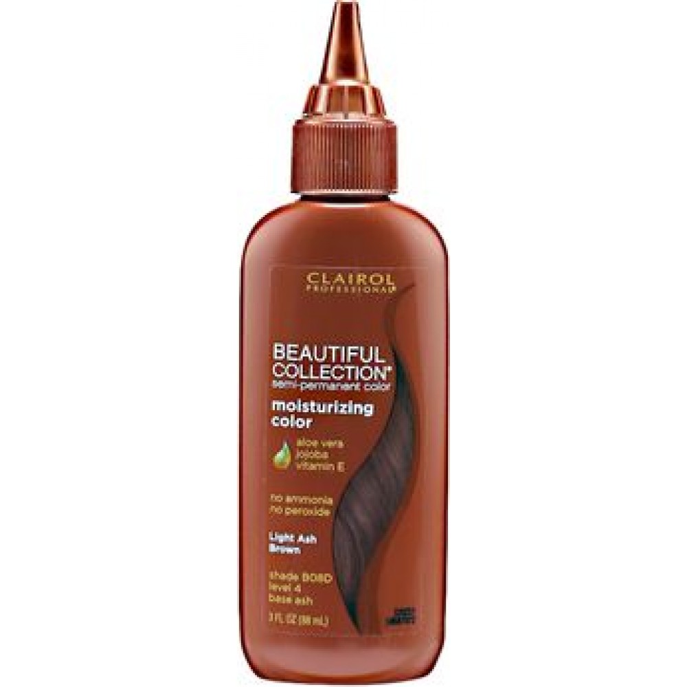 clairol beautiful collection moisturizing color semi-permanent hair color #08d light ash brown