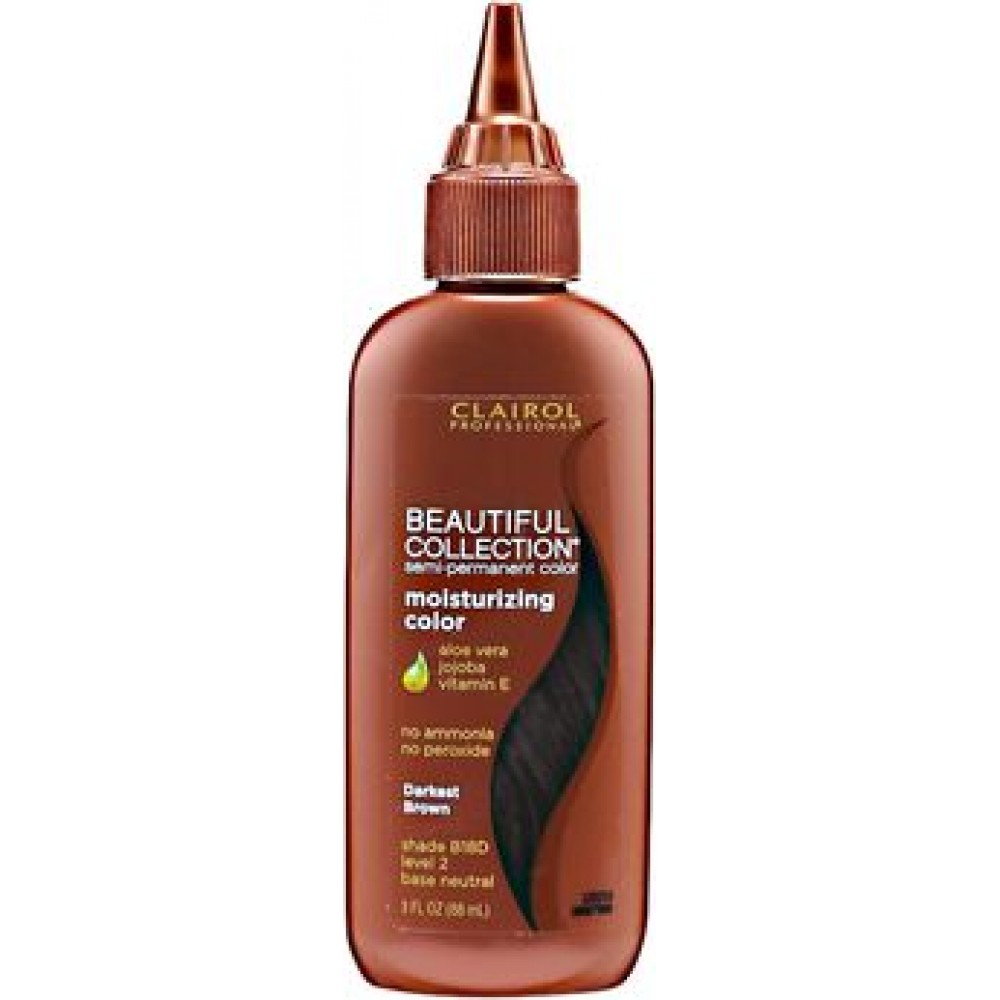 clairol beautiful collection moisturizing color semi-permanent hair color #18d darkest brown clairol beautiful collection moisturizing color semi-permanent hair color #18d darkest brown