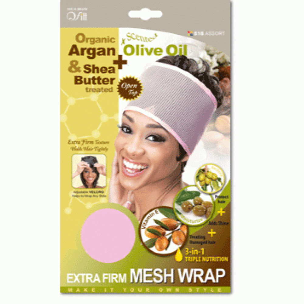 Qfitt Argan Olive Oil & Shea Butter Treated Extra Firm Mesh Wrap Qfitt Argan Olive Oil & Shea Butter Treated Extra Firm Mesh Wrap