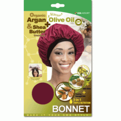 Qfitt Argan Olive Oil & Shea Butter Treated Bonnet Qfitt Argan Olive Oil & Shea Butter Treated Bonnet