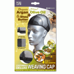 Qfitt Argan Olive Oil & Shea Butter Treated   Customized Deluxe Weaving Cap
