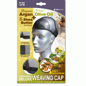 Qfitt Argan Olive Oil & Shea Butter Treated   Customized Deluxe Weaving Cap
